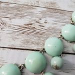 Vintage Necklace Aquamarine Tone Circles Statement Necklace Photo 2