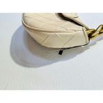 Tory Burch Neutral White Leather Gold Chain Link Handle Shoulder Strap Bag Purse Photo 4