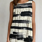 Under Skies  Women‎ Small Black White Stripe Halter Micro Dress Photo 0
