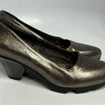 Fly London  Bruno metallic leather‎ heels silver bronze black size 39 Photo 0