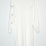 Eliza J NWT  Rhinestone Bow Sweater Dress Women's White Size Medium Photo 3