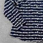 Crown & Ivy Elephant Print Long Sleeve Button-Up Shirt Women's XL Navy/White Photo 1