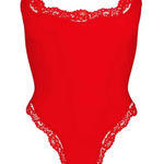 SKIMS NWT  Fits Everybody Lace Cami Bodysuit in Cayenne, size XS Photo 0