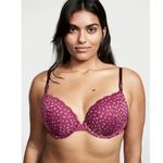 Victoria's Secret  Sexy Tee Push-Up Leopard Lace Bra Size 32 C Photo 1