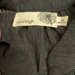 Everleigh Black 1/2 Button Front Sheer Crepe Women's Long Sleeve Blouse Size XS Photo 7