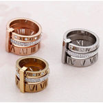 Boutique NEW Large Women's Stacking White Gold Plated Simulated Diamond Ring, Size 5 Photo 10