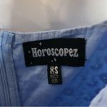 Horoscopez Light Blue Eyelet Cinched Mini Dress XS Photo 4
