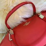 Coach  Pebbled Cardinal Leather Kelsey Handbag Photo 9