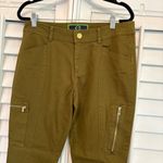 C. Wonder Olive Green Zipper Hem Detail Skinny Leg Pants Size 6 Photo 2