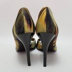 Carlos Santana Miracle Dorsay Open Toe High Heels Gold Accent Shoes Size 7.5 M Black Photo 6
