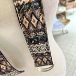 None Belt Southwestern Aztec Print Gold Sequin Blue Brown Belt M Photo 9