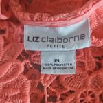 Liz Claiborne Women's Petite Large Coral Lace Short Sleeve Blouse Top NWOT Photo 5