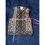 Susan Bristol Vintage 90’s Susan‎ Bristol Green Red Zip Up Sweater Vest Size Petite Medium Photo 4