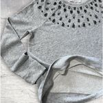 The Loft Bejeweled Pullover Bejeweled Sweatshirt Women S Round Neck Bling Black Gold Photo 2