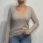 Aerie Stone Harbor Essential Henley Layering T-Shirt Sz L Photo 0