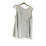 Woman Within Women's  Striped Button-Front Tank Top Plus Size 16/20W White/Blue Photo 9