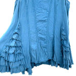 Free People Intimately  size XS blue sleeveless loose‎ blouse with ruffle detail Photo 3