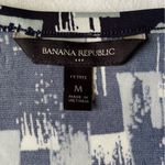 Loft Banana Republic Navy Officecore Business Abstract Print Wrap Dress Photo 5