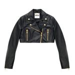 Moschino h&m leather jacket size medium 6 biker Photo 1