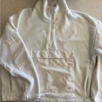 Alo Yoga Alo White Blackcomb Polar Fleece Half-Zip Pullover fits medium or large Photo 0