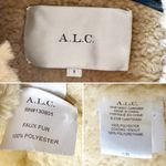 ALC Frank A.L.C. Brunswick Faux Leather & Faux Fur Camel Coat Size Small Photo 6