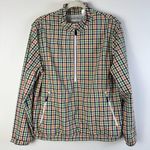 Liz Claiborne  Lizgolf Pullover Half Quarter Zip Windbreaker Jacket Plaid Large Photo 1