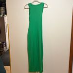Michael Stars  Solange Green Maxi Tank Dress Knot Tie Front Slit Size Medium Photo 9