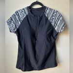 Holipick Women’s Short Sleeve Rash Guard Cap Sleeve Bathing Suit Top Sz L Size L Photo 0