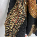 A Touch of Class Vintage Artsy Button Front Long Sleeve Blouse Size LG Black Photo 6