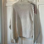 Vintage Handknit mock neck Sweater with Shoulder Pads Photo 6