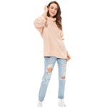 American Eagle  Outfitters Oversized Peach Mock Neck
Sweater(Size XS) Photo 7