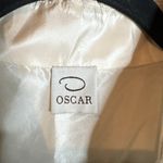 Oscar de la Renta Vtg  silk embroidered logo button down shirt Photo 2