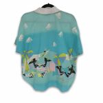 Willow Ridge Vintage 90s  Button Down Short Sleeve Shirt Nautical Beachy Sharks L Photo 1