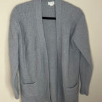 Caslon  Women’s Medium Open Front Gray Cozy Cardigan Pockets Knit Winter Fall Photo 0