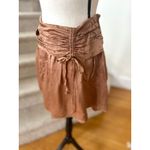 Aerie NWT Light Brown Satin Ruched Tie Mini Skirt Whimsygoth Y2K Coquette Photo 1