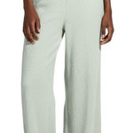 Aerie Waffle Knit Wide Leg Sweatpants Womens M Green Cozy Cool Girl Lounge Photo 0