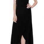 & Other Stories & Other Stories Cap Sleeve Tie Waist Maxi Wrap Dress Black Size 4 Photo 0