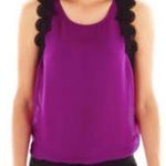 Worthington  magenta lace trimmed blouse medium Photo 1