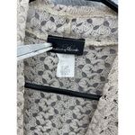 Brittany Black women's cardigan Cream Crochet Long Sleeve Size Small Cover up Photo 7