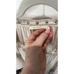 Ellison  Striped‎ Blouse Grommet Detail 3/4 Sleeve V-Neck Top Size L Photo 2