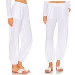 Norma Kamali NWT Boyfriend High Rise Jogger Pants in White Casual Size Medium Photo 11