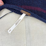 Free People  Shipping News Tunic‎ Sweater Navy Blue Stripe Size Small Photo 10