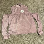 Ethereal  Cold Shoulder Mock Neck Shimmer Top Mauve Long Sleeve Large‎ Photo 0