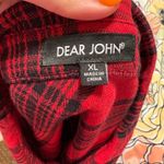 Dear John  Red and Black Plaid Women's Button Down Shirt Photo 6