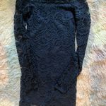 H&M Navy Blue Off Shoulder Lace Dress Photo 0