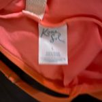 Kona Sol Pink Orange Sherbet Color One-Piece Swimsuit V-Neck High-Cut Leg Large Photo 3