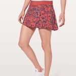 Lululemon Pace Rival Skirt Orange Blue Floral Size 2 Photo 22