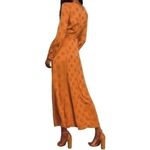 Capulet Women’s Size XS Rust Burnt Orange Evelyn Deep V Polka Dot Dress Photo 3