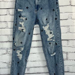 Tinseltown  Skinny Jeans High Rise Distressed Light Wash Women’s 7 Yin-Yang Y2K Photo 0