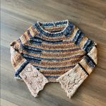 Free People Butterfly Mixed Stripe Sweater XS Photo 2